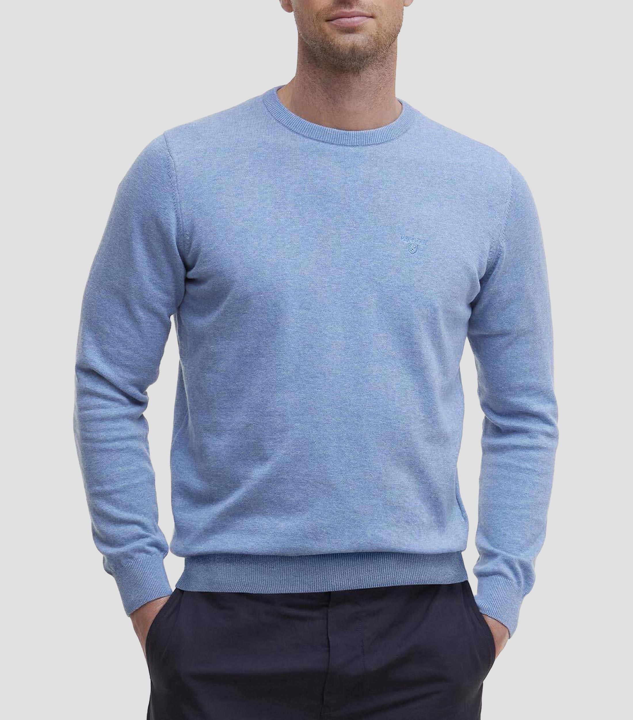 Suéter liso cuello redondo manga larga Hombre